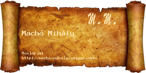 Machó Mihály névjegykártya